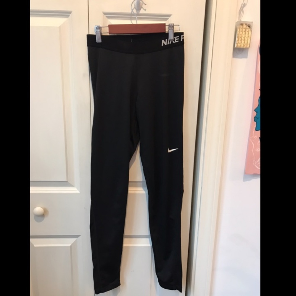Nike full length black training leggings size M